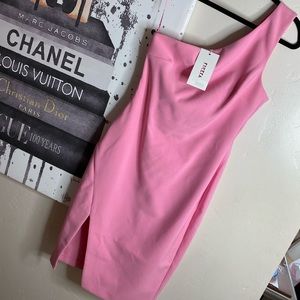 BRAND NEW ONE SHOULDER PINK LIKELY DRESS